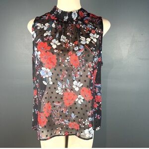Anthropologie Dolan Floral Sleeveless Blouse